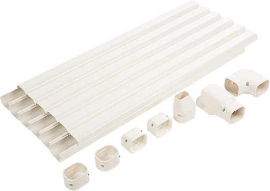 20 Ft. PVC Line Set Cover Kit for Mini Split AC – Weatherproof Installation Kit (Parts & Accessories) - A&A Mini Splits