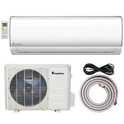Klimaire 36000 Btu 16 SEER Ductless AC Mini Split WiFi Ready Heat 15FT KIT 220V Single Zone KSIA036-H216-S - A&A Mini Splits