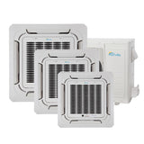 Senville Ceiling Cassette 36000 BTU 22 Seer Tri Zone 12K/12K/12K Air Conditioner Heat Pump - A&A Mini Splits