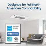 Senville Ceiling Cassette 12,000 BTU 1-Way  Single Zone  Air Conditioner - Heat Pump -SENA-12HF-1WC