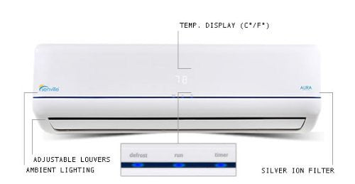 Senville Aura 36000 BTU Tri Zone 12K X3 WiFi Enabled 23 Seer Energy Star Air Conditioner with Heat Pump - A&A Mini Splits