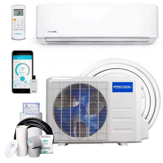 MRCOOL  18000-BTU 230-Volt 19 SEER 750-sq ft Smart Ductless Mini Split Air Conditioner and Heater with 25-ft Installation Kit Single Zone  DIY-18-HP-230B