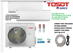 TOSOT by GREE 2 Zone Mini Split AIR Conditioner Heat Pump 30,000 BTU with 9,000 & 18,000 BTU Wall Unit 21 SEER Energy Star Toshiba Compressor 5 Year Warranty TM30ML202 - A&A Mini Splits
