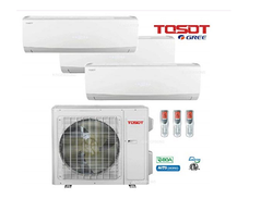 TOSOT by GREE 3 Zone Mini Split AIR Conditioner Heat Pump 24,000 BTU 9K-12K-12K Wall Unit 21 SEER Energy Star Toshiba Compressor 5 Year Warranty TM24ML303 - A&A Mini Splits