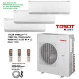 TOSOT by GREE 3 Zone Mini Split AIR Conditioner Heat Pump 30,000 BTU 9K-9K-18K BTU Wall Unit 21 SEER Energy Star Toshiba Compressor 5 Year Warranty TM30ML302 - A&A Mini Splits
