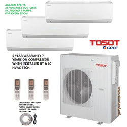 TOSOT by GREE 3 Zone Mini Split AIR Conditioner Heat Pump 30,000 BTU 12K-12K-12K BTU Wall Unit 21 SEER Energy Star Toshiba Compressor 5 Year Warranty TM30ML306 - A&A Mini Splits