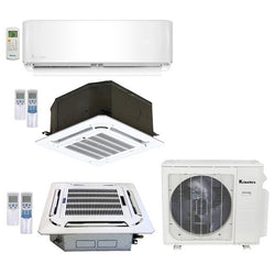 Klimaire 3-Zone 34K BTU 22 Seer 9K Wall 12K-18K Ceiling AC Mini Split Heat Kits Tri Zone  KMIR436-E09-TR12-TR18 - A&A Mini Splits