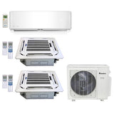 Klimaire 3-Zone 36K BTU 22 Seer 9K Wall 18K X2 Ceiling AC Mini Split Heat Kits KMIR436-E09-2TR18 - A&A Mini Splits