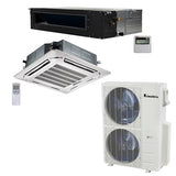 Klimaire 38000 BTU 2-Zone 18k Ceiling 24K Ducted Mini-Split AC Heat 15FT Kits Duel Zone KMIR545-TR18-DP24 - A&A Mini Splits