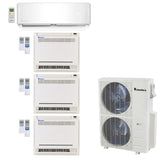 Klimaire 4-Zone 50K BTU 21 Seer 9K Wall 18000 X3 Console AC Mini Split Heat Kits Quad Zone KMIR545-E09-3FM18 - A&A Mini Splits