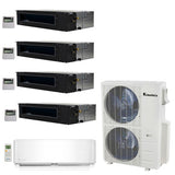 Klimaire 5-Zone 52K BTU 20 Seer 12K Wall 12-12-12-12K Ducted AC Mini Split Heat Pump Kits 5 Zone KMIR545-E12-4DR12 - A&A Mini Splits