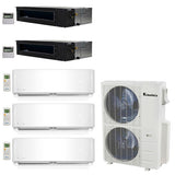 Klimaire 5-Zone 50,000 BTU 20 Seer 9,000 X3 Wall 12-18K AC Mini Split Heat Pump Ducted Recessed Fan 5 Zone KMIR545-3E09-DR12-DP18 - A&A Mini Splits