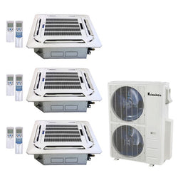 Klimaire 3-Zone 48K BTU 21 Seer 18K-X3 Ceiling Cassette AC Mini Split Heat KIT  Tri Zone KMIR545-3TR18 - A&A Mini Splits