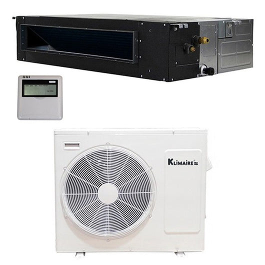 Klimaire 18,000 Btu 19 SEER Commercial AC Recessed Ducted Heat 15FT Lineset Single Zone KSIE018-DIR18 - A&A Mini Splits