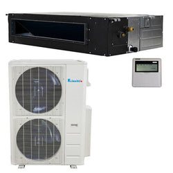 Klimaire 48000 Btu 17 SEER Commercial AC Recessed Ducted Heat 25FT KIT 220V Single Zone KSIR048-DIP048-H2 - A&A Mini Splits