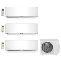 Klimaire 3-Zone 30K BTU 22 Seer 9K-9K-18K Wall AC Mini Split Heat 15FT Kits Tri Zone KMIR327-2E09-E18 - A&A Mini Splits