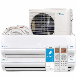 Senville 18000 BTU Dual Zone 9K/12K Mini Split Air Conditioner & Heat Pump, Mini Split - A&A Mini Splits